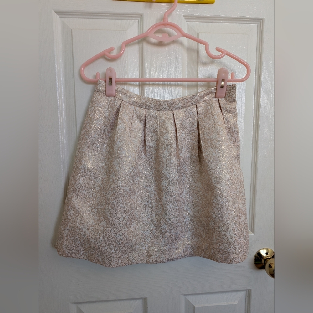 Ever New | Jacquard Cream A-Line Skirt